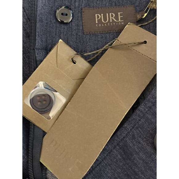 Pure Collection Denim A Line Midi Skirt Size 10 - Picture 3 of 12